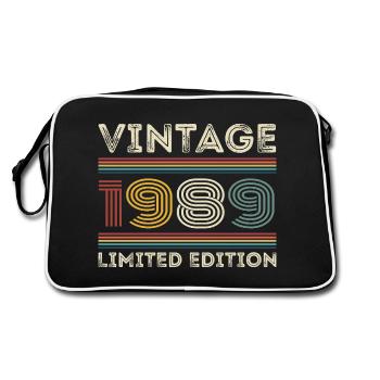 1989 Anniversaire 1989 Retro 1989 Cadeau 1989 - Sac Retro - noir/blanc - Dos