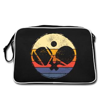 Table tennis, table tennis racket, table tennis ball - Retro Bag - black/white - Back