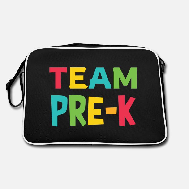 Pre-K Team - Pre Kindergarten Teacher - Retro Bag - black/white