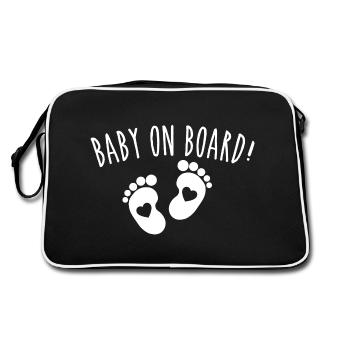 baby on board - Sac Retro - noir/blanc - Dos
