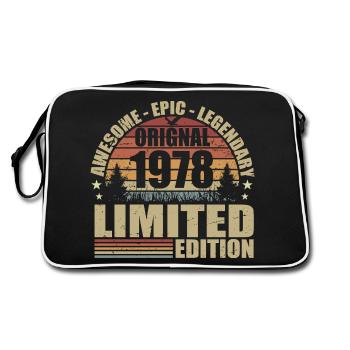 1978 Anniversaire 1978 tenue vintage 1978 Chemise - Sac Retro - noir/blanc - Dos