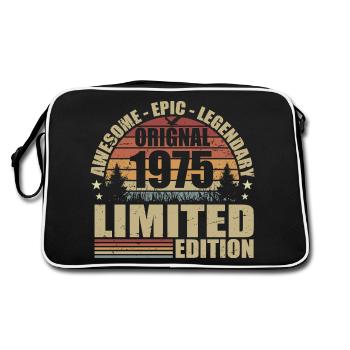 1975 Anniversaire 1975 tenue vintage 1975 Chemise - Sac Retro - noir/blanc - Dos