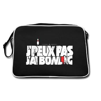 J'peux pas j'ai Bowling - Sac Retro - noir/blanc - Dos