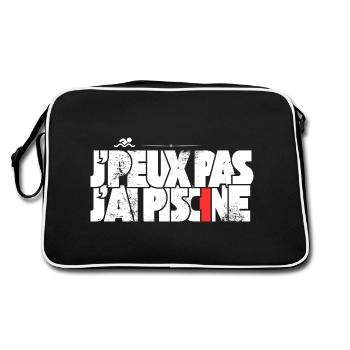 J'peux pas j'ai Piscine - Sac Retro - noir/blanc - Dos