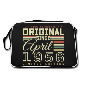 Avril 1956 anniversaire Avril 1956 April 1956 - Sac Retro - noir/blanc - Dos