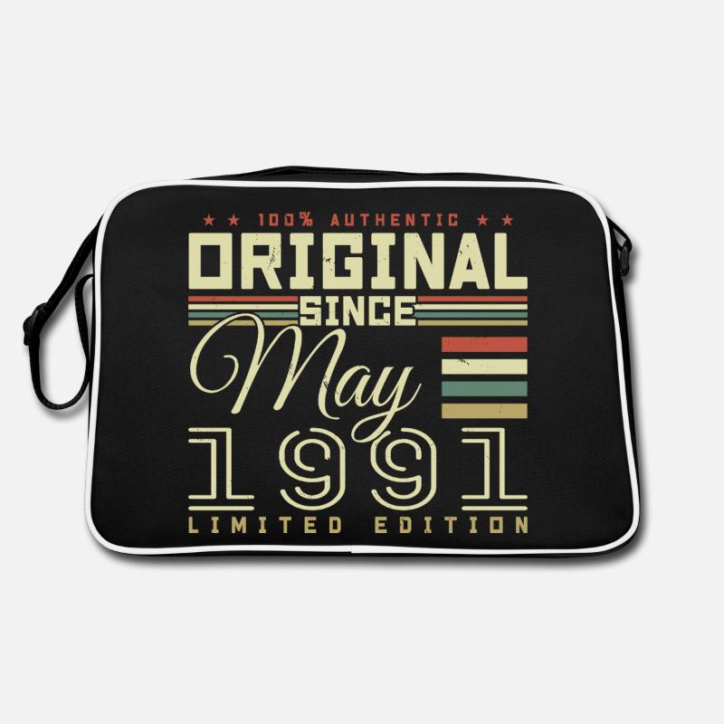 Gift Anniversaire Mai 1991, Gift May 1991 Retro Tasche