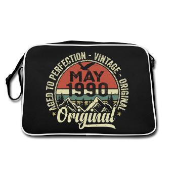 May 1990 Birthday May 1990 May 1990 - Retro Bag - black/white - Back