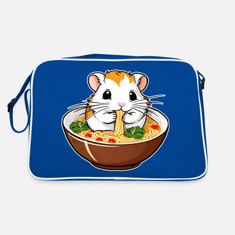 Mignon hamster avec soupe ramen Sac Retro