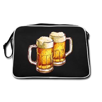 Chope à bière Chopes à bière Verres à bière Bière Alcool Alcool - Sac Retro - noir/blanc - Dos