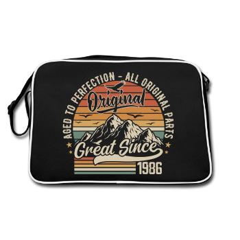 Vintage Born in 1986 | 39th Anniversary Gift 1986 - Retro Bag - black/white - Back