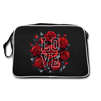 Roses Rouges - LOVE - Sac Retro - noir/blanc - Dos