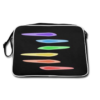 Rainbow Creative Art - Retro Tasche - Schwarz/Weiß - Hinten