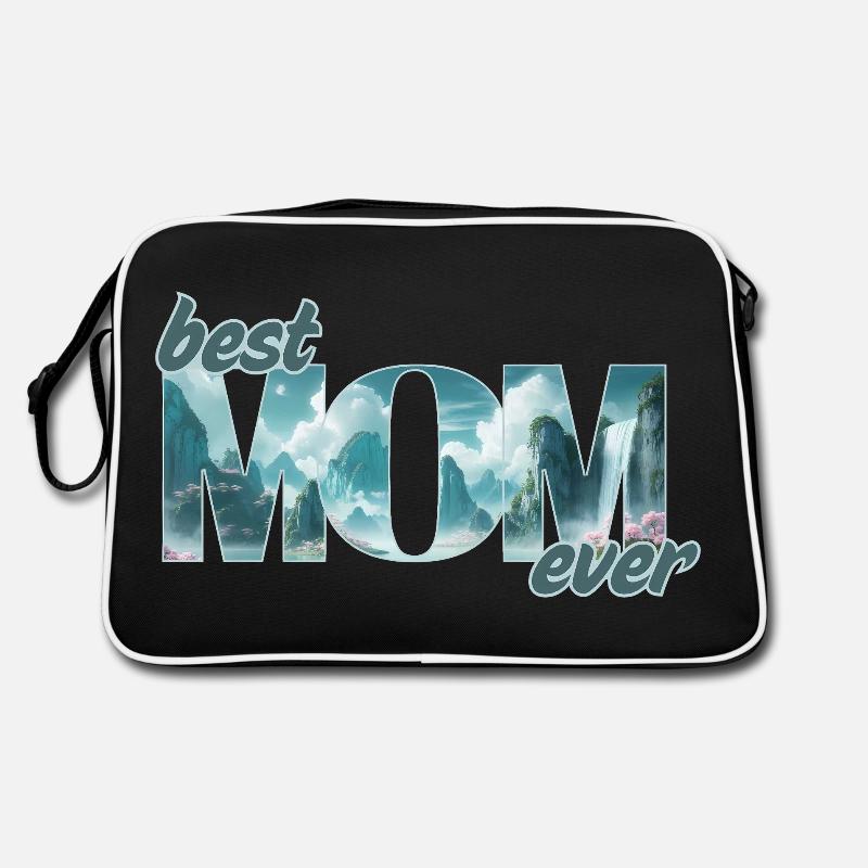 Elefanten in einer Traumwelt - best Mom ever Retro Tasche