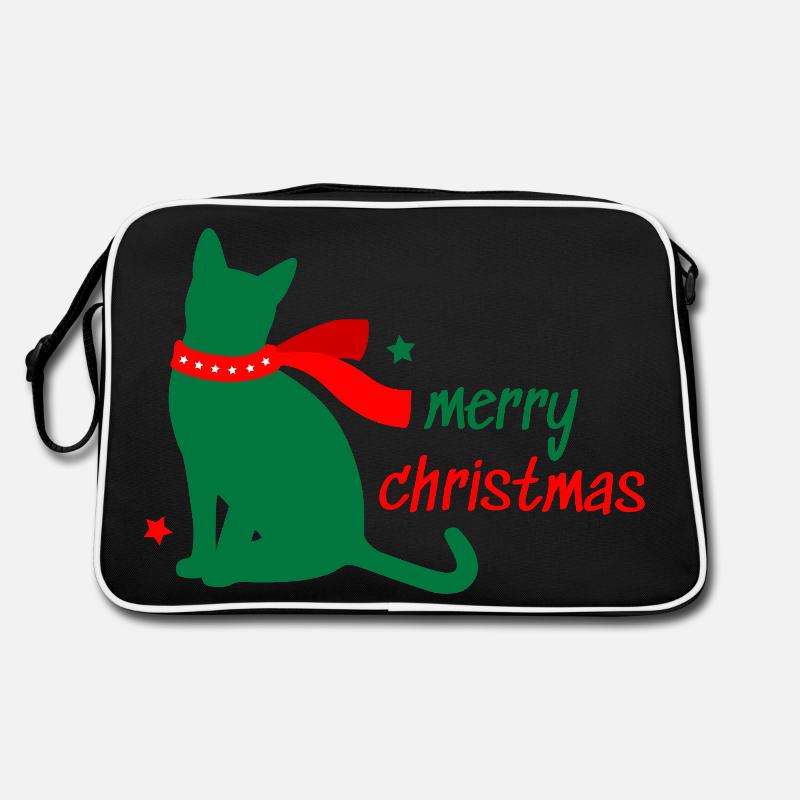 Chat Star Animal Cadeau d’écharpe de Noël Sac Retro