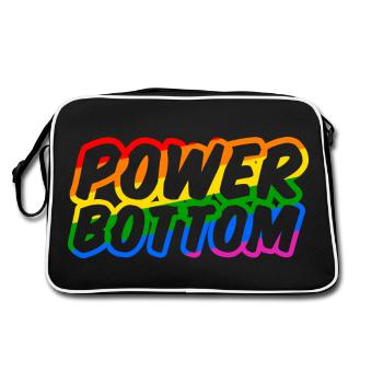 Power Bottom Shirt - Retro Tasche - Schwarz/Weiß - Hinten
