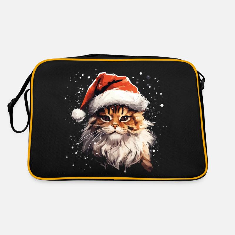 Chat Noël Noël Chat Joyeux Catmas Sac Retro