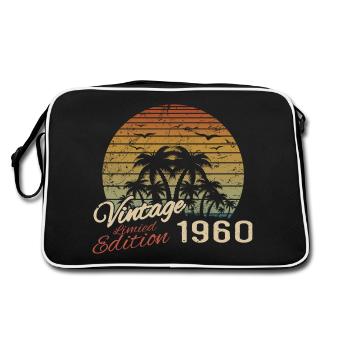 Vintage 1960 Anniversaire Cadeau 1960 Rétro 1960 - Sac Retro - noir/blanc - Dos