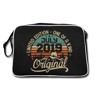 Cadeau Juillet 2019 Cadeau Anniversaire 2019 Juli - Retro Tasche - Schwarz/Weiß - Hinten