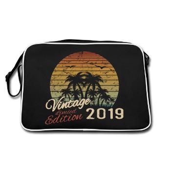 Vintage 2019 Anniversaire Cadeau 2019 Rétro 2019 - Sac Retro - noir/blanc - Dos