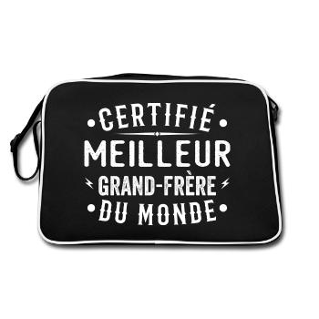 Zertifiziert als bester Big Brother der Welt Big Brother - Retro Tasche - Schwarz/Weiß - Hinten