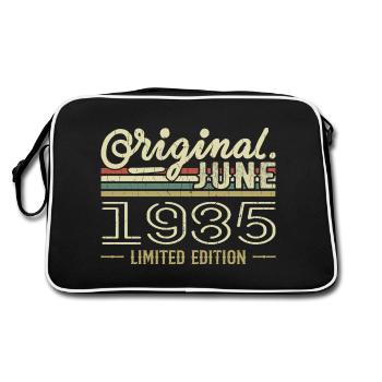 Juin 1985 Anniversaire Juin 1985 - Né en Juin 1985 - Sac Retro - noir/blanc - Dos