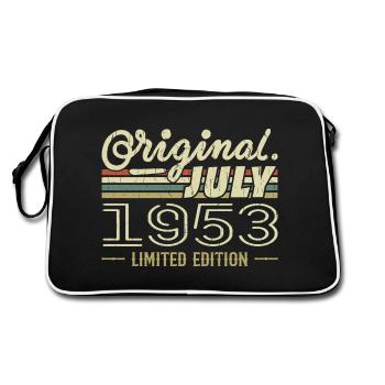 July 1953 Original 1953 Birthday Gift - Retro Bag - black/white - Back