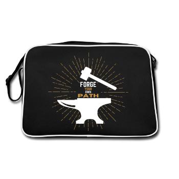 Forge your own path - Retro Bag - black/white - Back