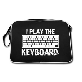 I Play The Keyboard Present For Coding Lover Gamer - Sac Retro - noir/blanc - Dos