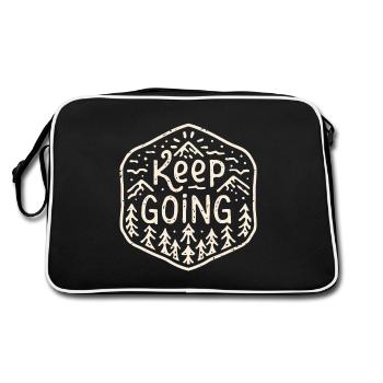 Keep going - Retro Bag - black/white - Back