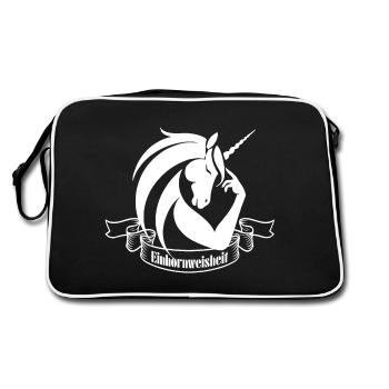 Sagesse de la licorne - Sac Retro - noir/blanc - Dos