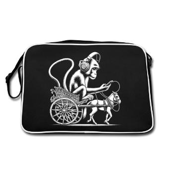 Groove-Monkey - Retro Bag - black/white - Back