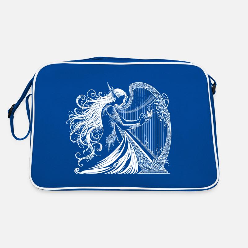 Harfenelfe - Elfe mit Harfe Retro Tasche