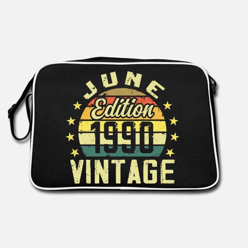 June 1990 June Retro Birthday Gift June 1990 Retro Bag