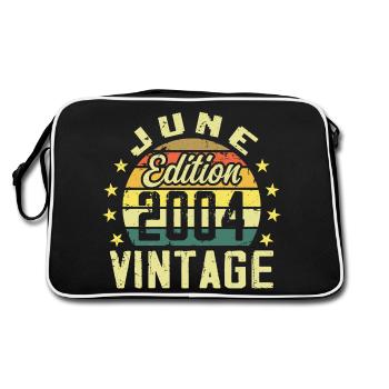 Juin 2004 Juin Cadeau Anniversaire June 2004 Rétro - Sac Retro - noir/blanc - Dos