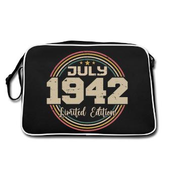 1942 Birthday July 1942 Gift July 1942 - Retro Bag - black/white - Back