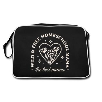 Homeschool mom the best mama homeschooling - Retro Bag - black/white - Back