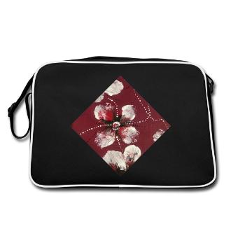 Dark red design - Retro Bag - black/white - Back