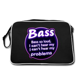 Bass too strong deep vibrations - Retro Bag - black/white - Back