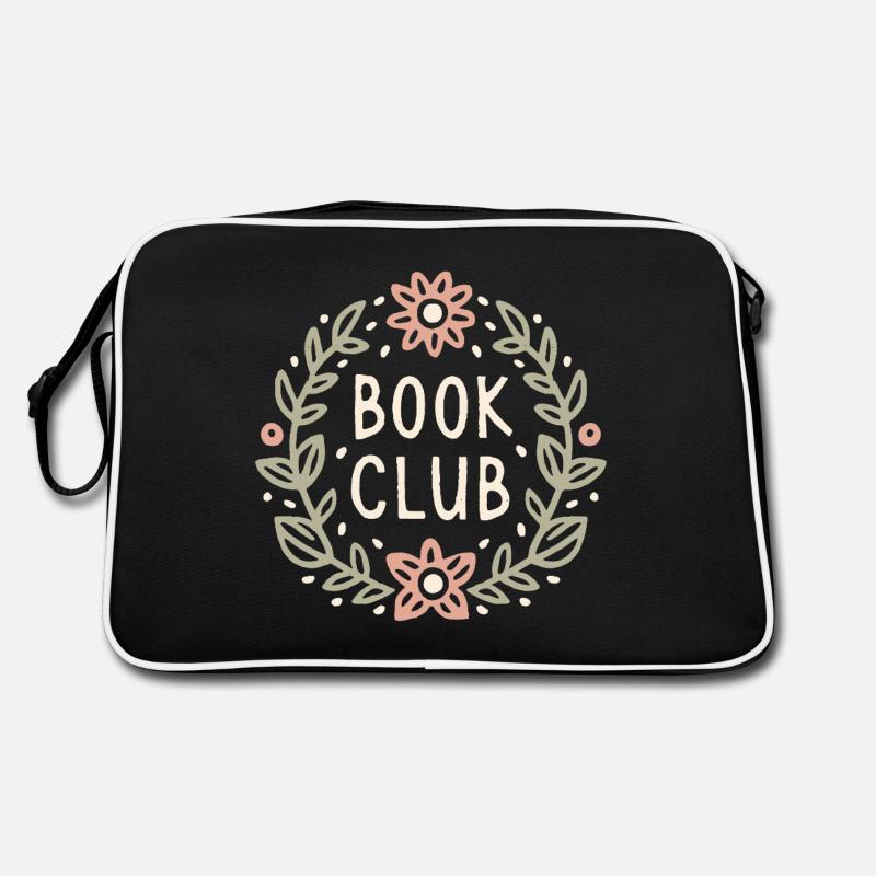 Club de lecture romance lectrices fleurs aesthetic - Sac Retro - noir/blanc
