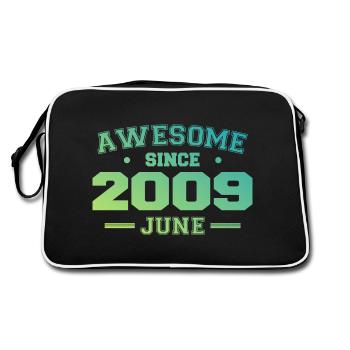 June 2009 Birthday Year 2009 June Gift 2009 - Retro Bag - black/white - Back