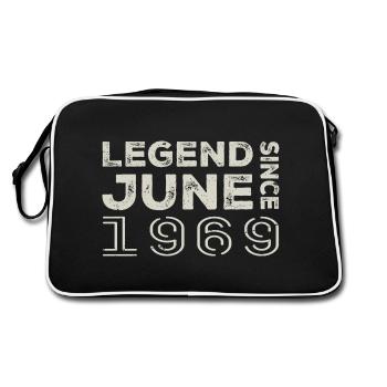 Juni 1969 Geburtstag Juni 1969 Juni Geschenk 1969 - Retro Tasche - Schwarz/Weiß - Hinten