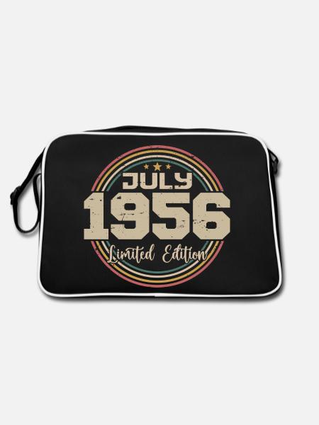 1956 Birthday July 1956 Gift July 1956 - Retro Bag - black/white - Back