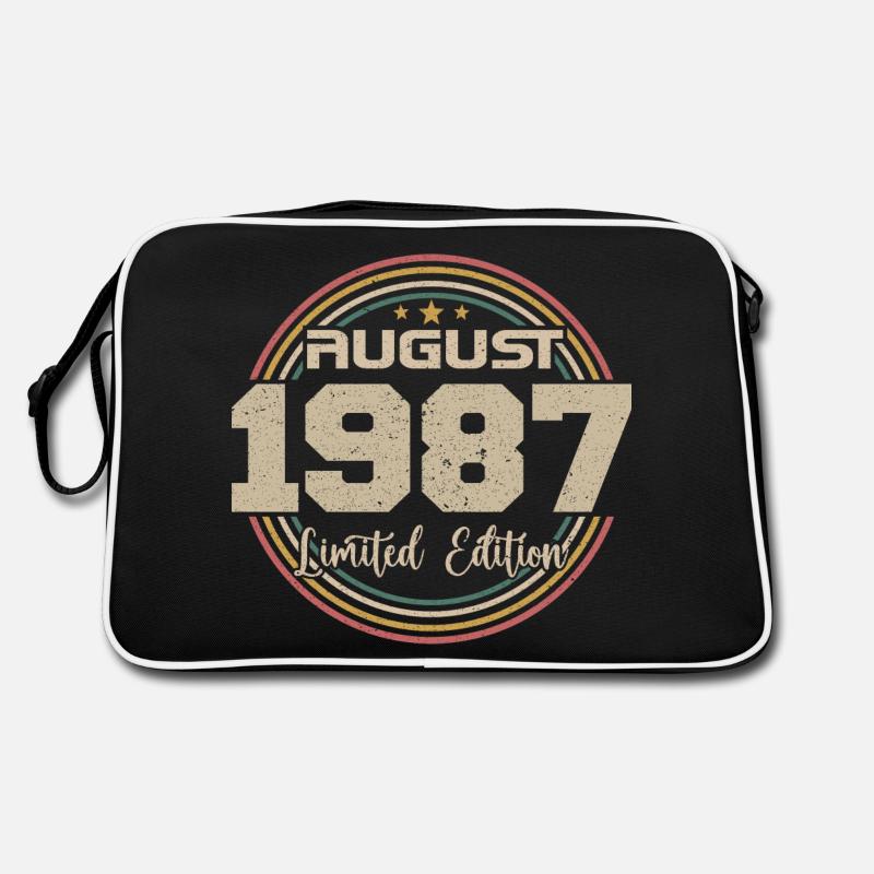 Millésime Né(e) Août 1987 Cadeau Anniversaire 1987 Sac Retro