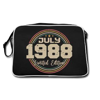1988 Birthday July 1988 Gift July 1988 - Retro Bag - black/white - Back