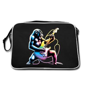 Gorille de métal lourd de couleur arc-en-ciel - Sac Retro - noir/blanc - Dos