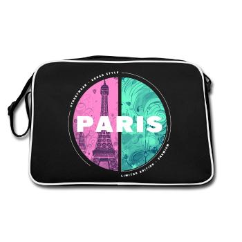 Paris Skyline Tour Eiffel France City Circle - Sac Retro - noir/blanc - Dos
