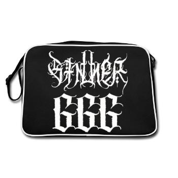 SINNER 666 - Retro Bag - black/white - Back