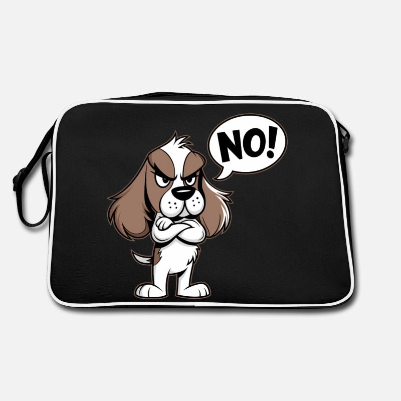 Cocker Spaniel disant "Non ! Sac Retro