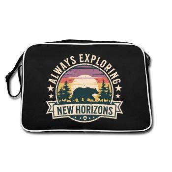 Ours rétro explorant de nouveaux horizons Aventure Design - Sac Retro - noir/blanc - Dos