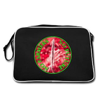 Slogan des manifestations paysannes, Pas d’agriculteurs, pas d’avenir - Sac Retro - noir/blanc - Dos